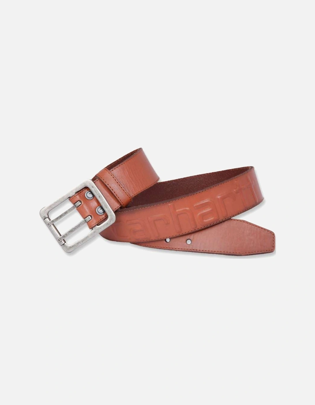 Carhartt Mens Leather Logo Belt, 2 of 1