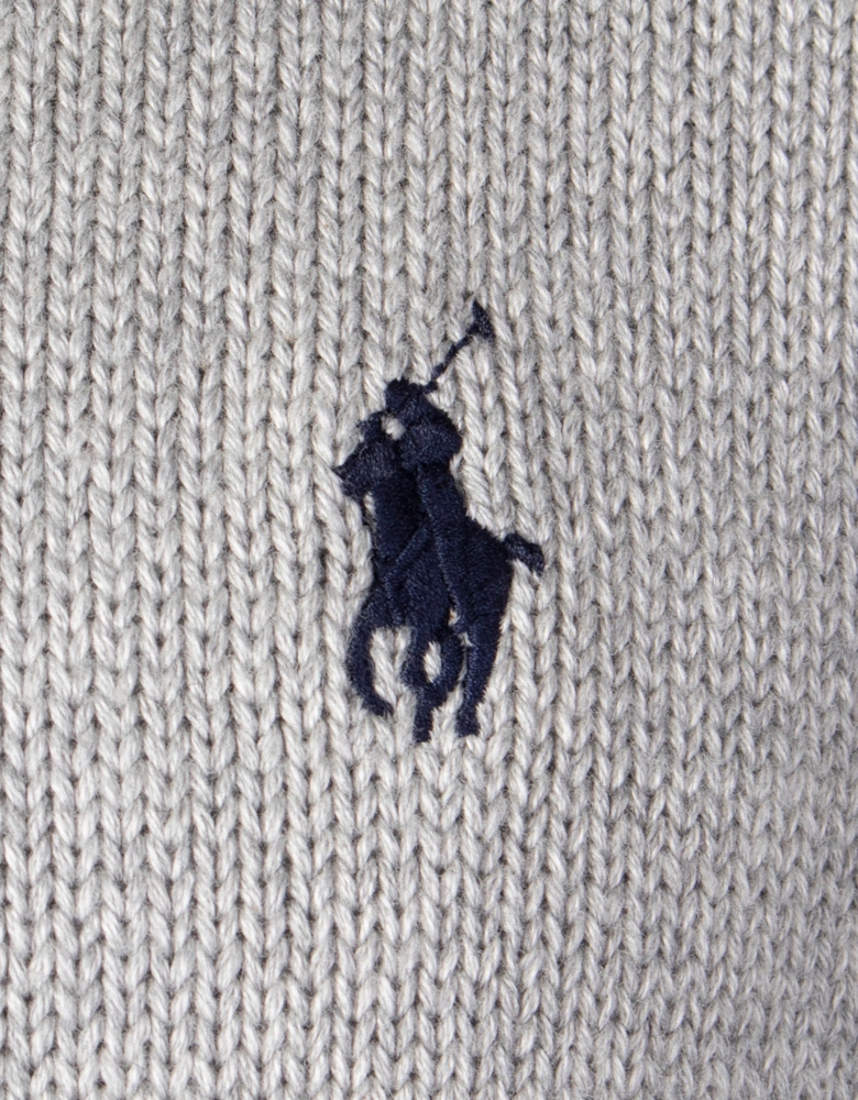Cotton Ribbed Crew Neck Jumper