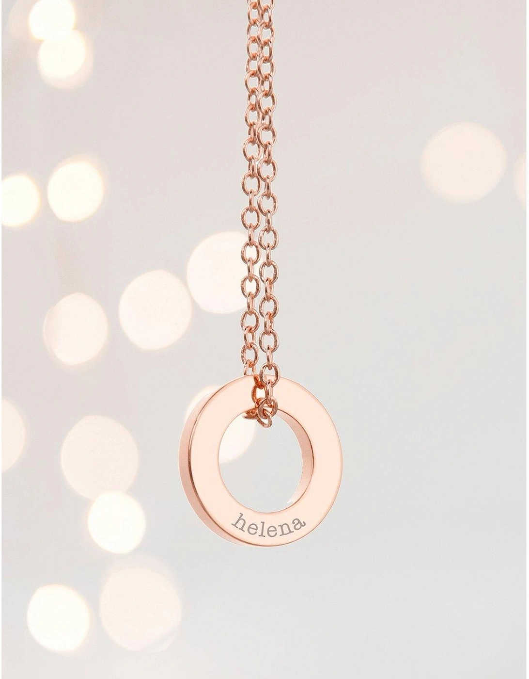 Personalised Mini Ring Necklace - Rose Gold, 2 of 1