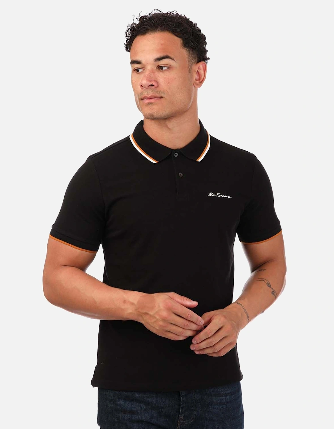 Mens Twin Tipped Polo Shirt, 5 of 4