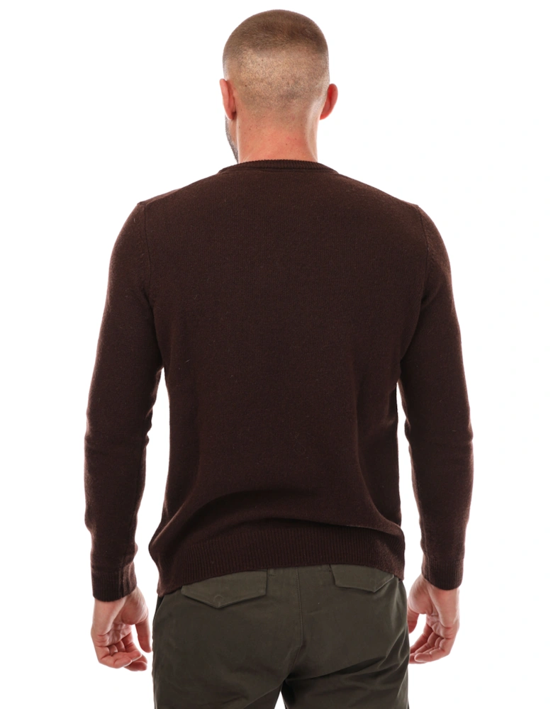 Mens Crew Neck Lambswool Blend Jumper