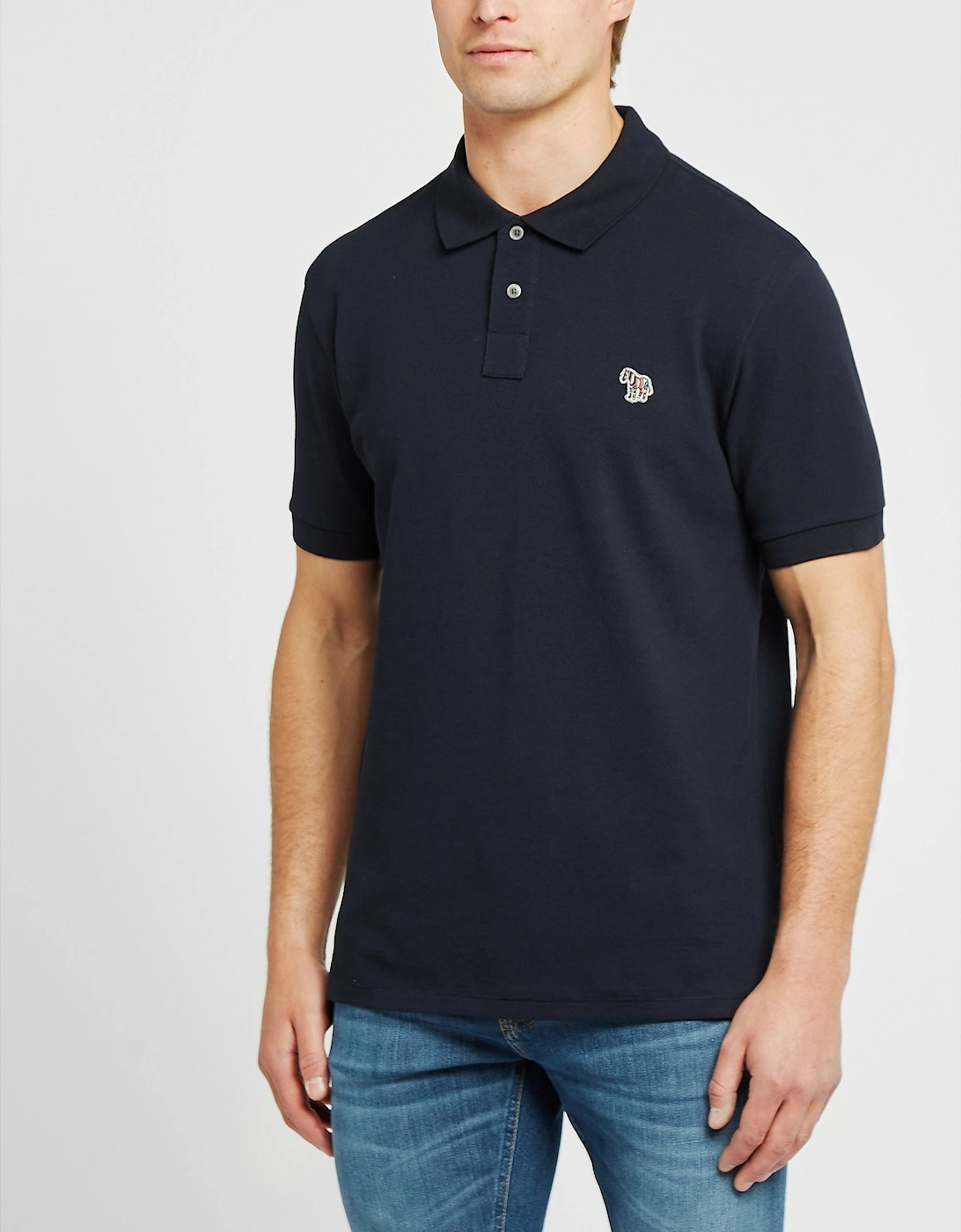 Mens Basic Zebra Logo Polo Shirt