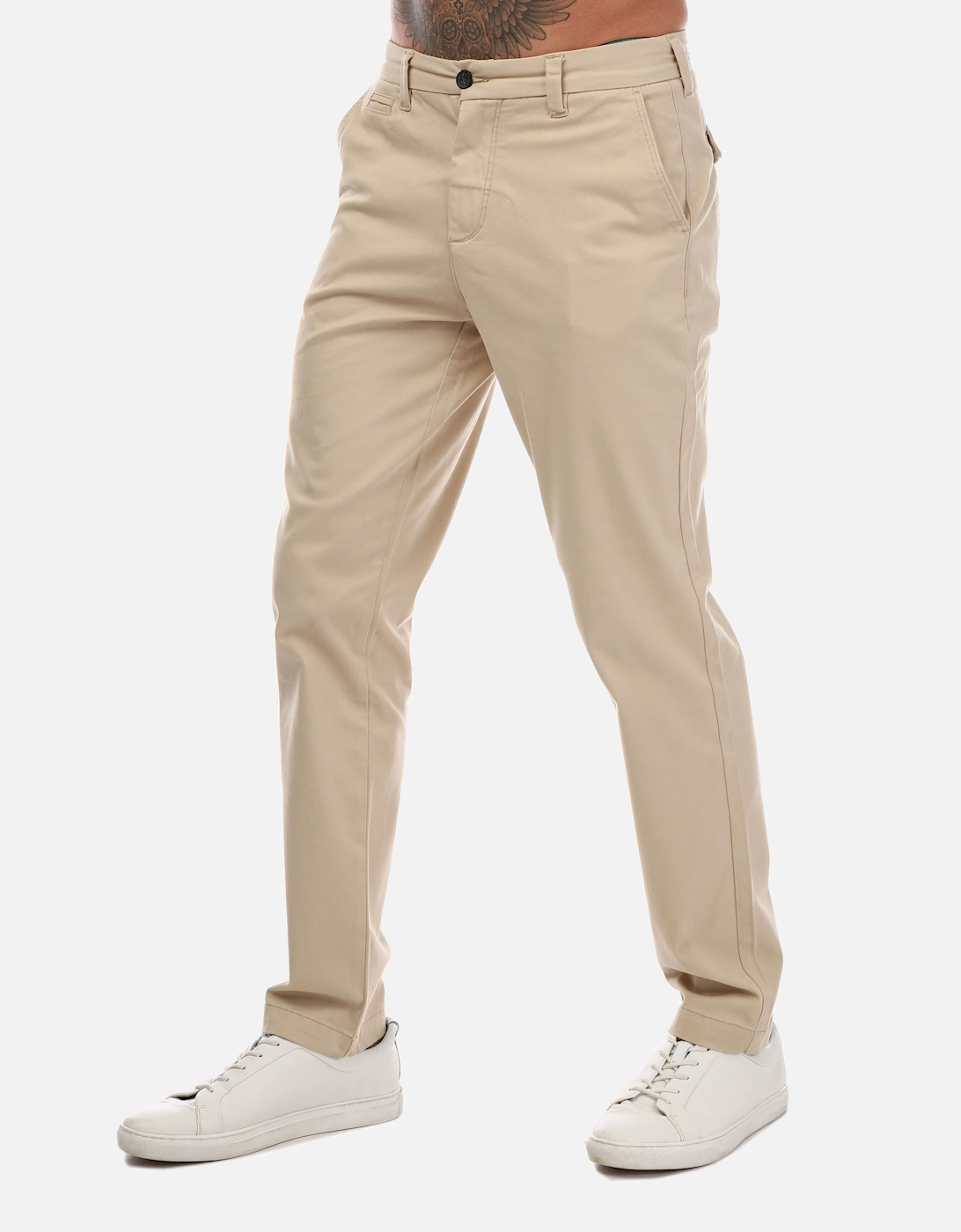 Mens Straight Fit Chino Trousers, 4 of 3