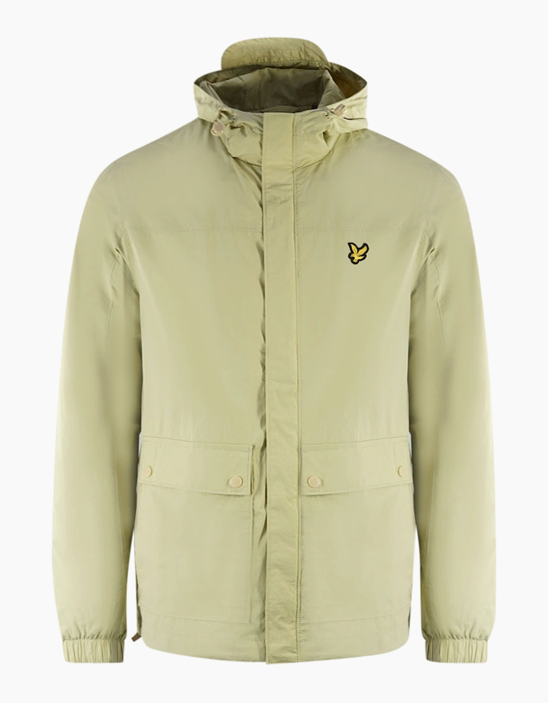Men's Lyle & Scott Hooded Pocket Light Green Jacket - Tan - Size: 42/Regular
