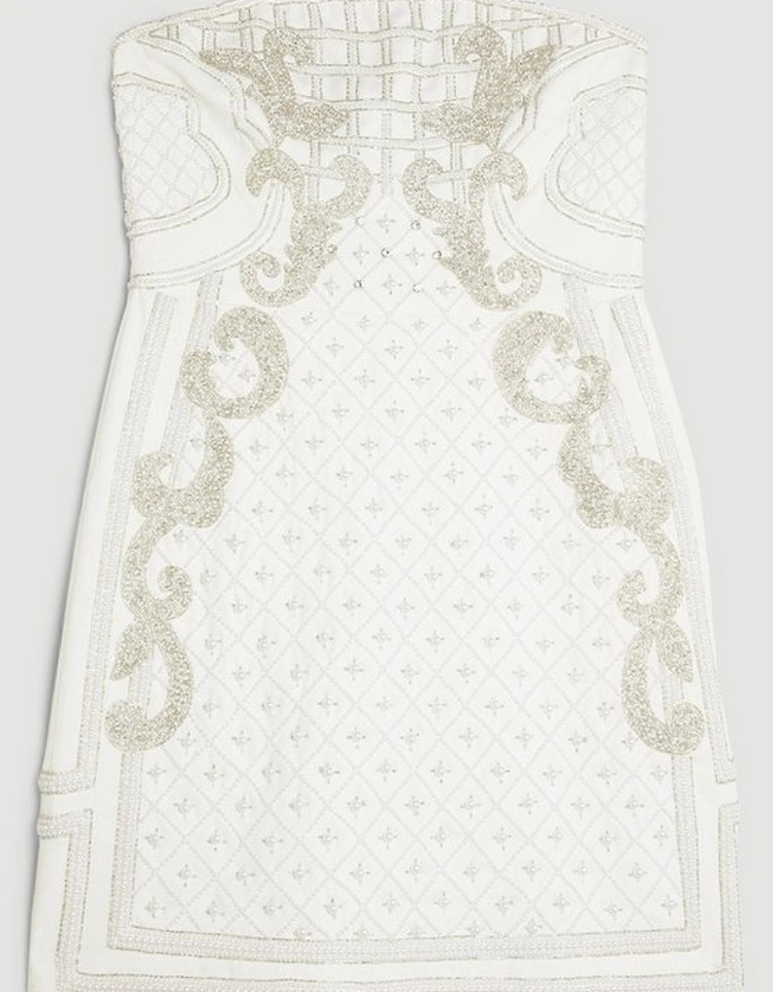 Premium Embellished Bandeau Woven Mini Dress