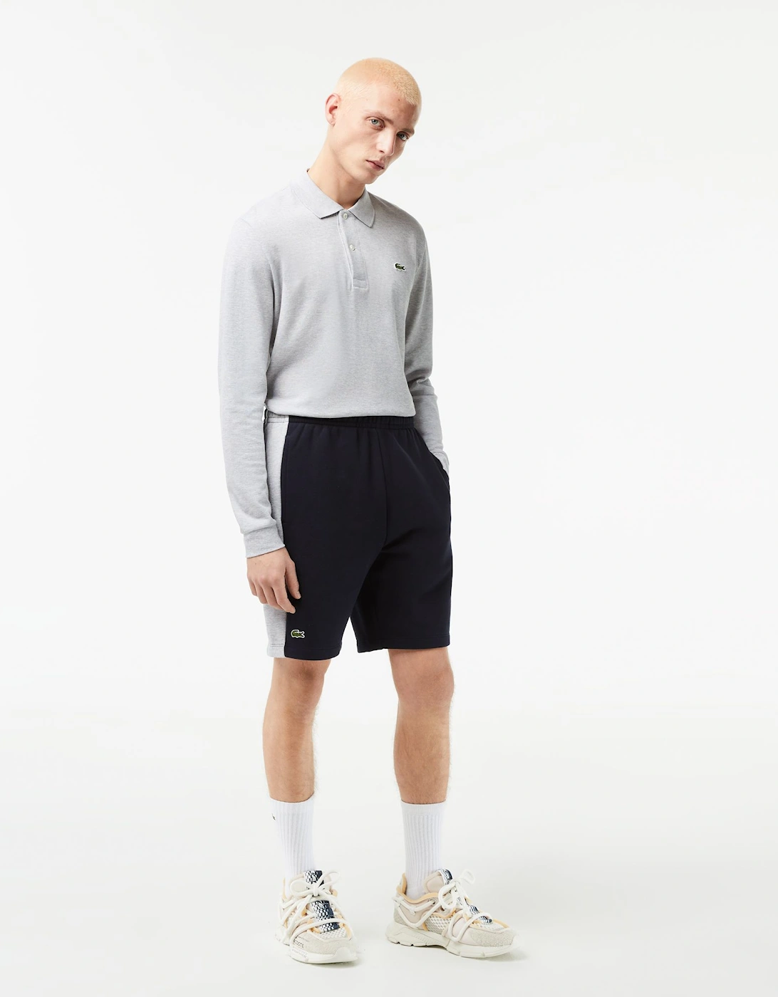 Mens Cotton Fleece Colourblock Shorts