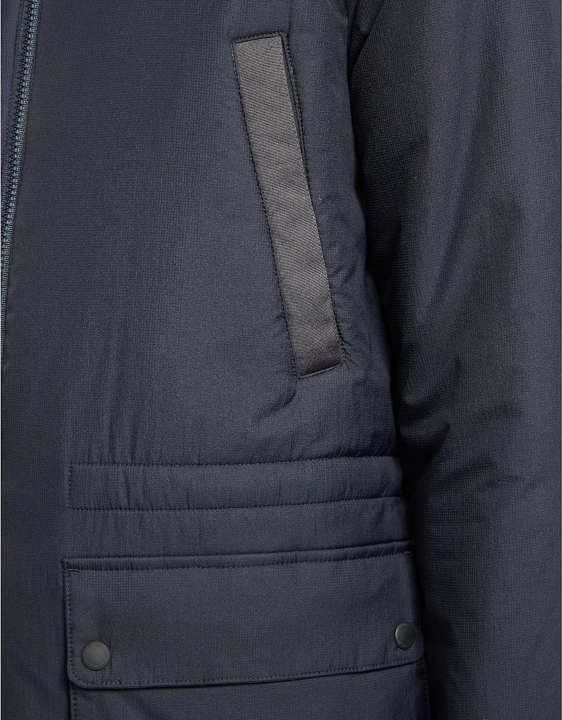 Mens Padded Zip-Up Hooded Jacket