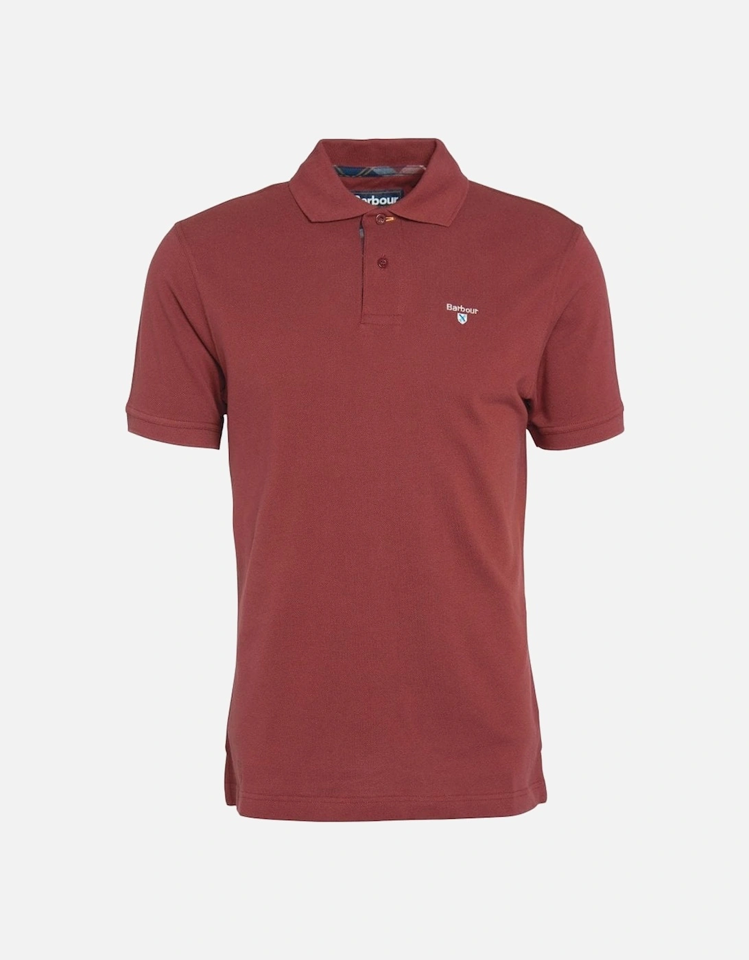 Men's Brick Red Tartan Pique Polo Shirt, 3 of 2