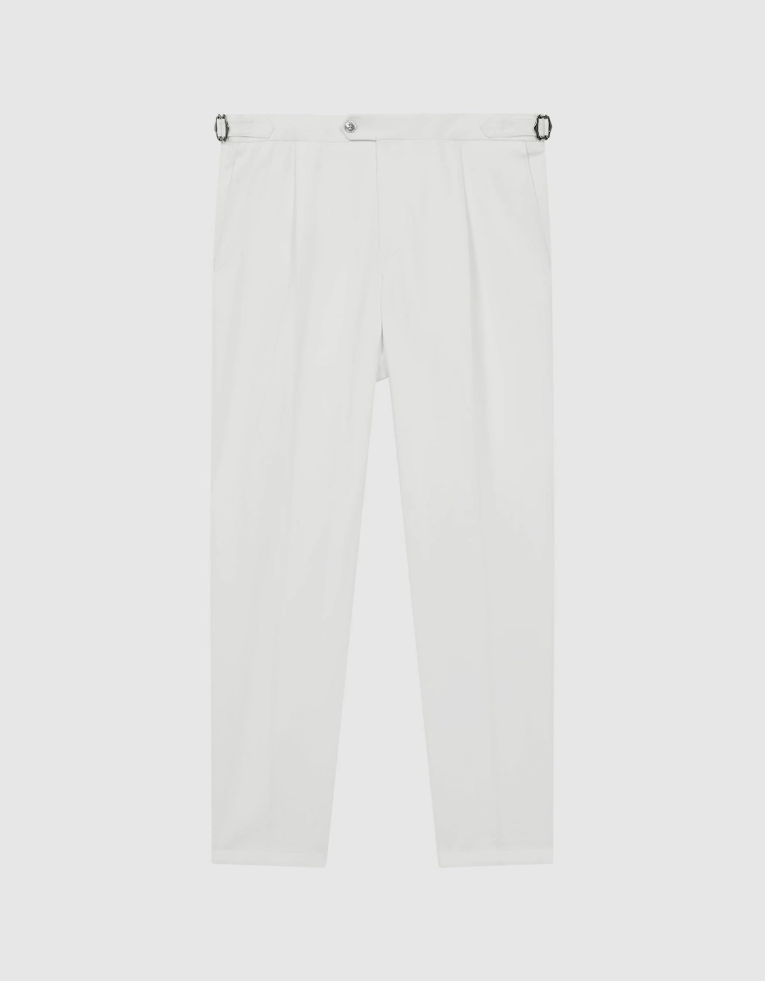 Oscar Jacobson Slim Fit Adjustable Cotton Trousers, 2 of 1
