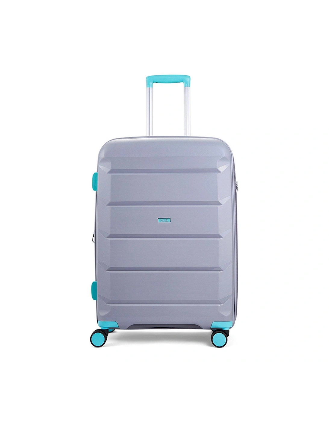 Tulum Hardshell 8-wheel spinner Large Suitcase -Grey/Aqua