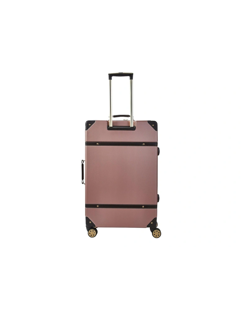 Vintage Large 8-Wheel Suitcase - Rose Pink