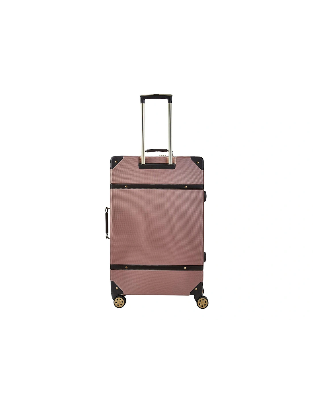 Vintage Large 8-Wheel Suitcase - Rose Pink