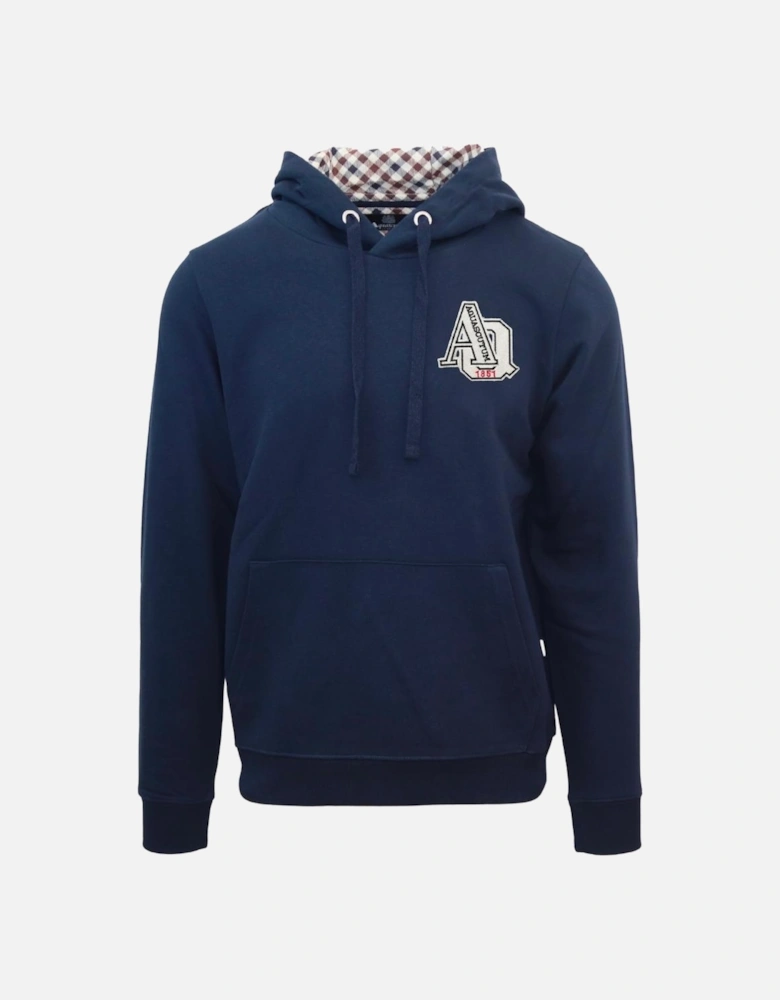 AQ 1851 Patch Logo Navy Blue Hoodie