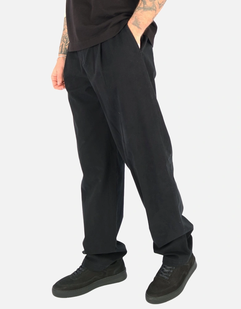 Milo Single Pleat Black Trouser