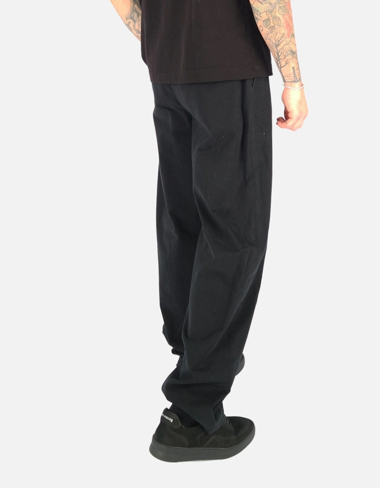 Milo Single Pleat Black Trouser