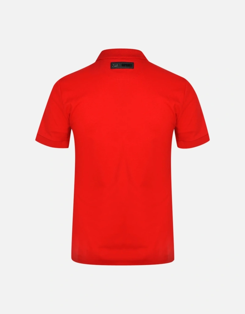 Plein Sport Circle Chest Logo Red Polo Shirt
