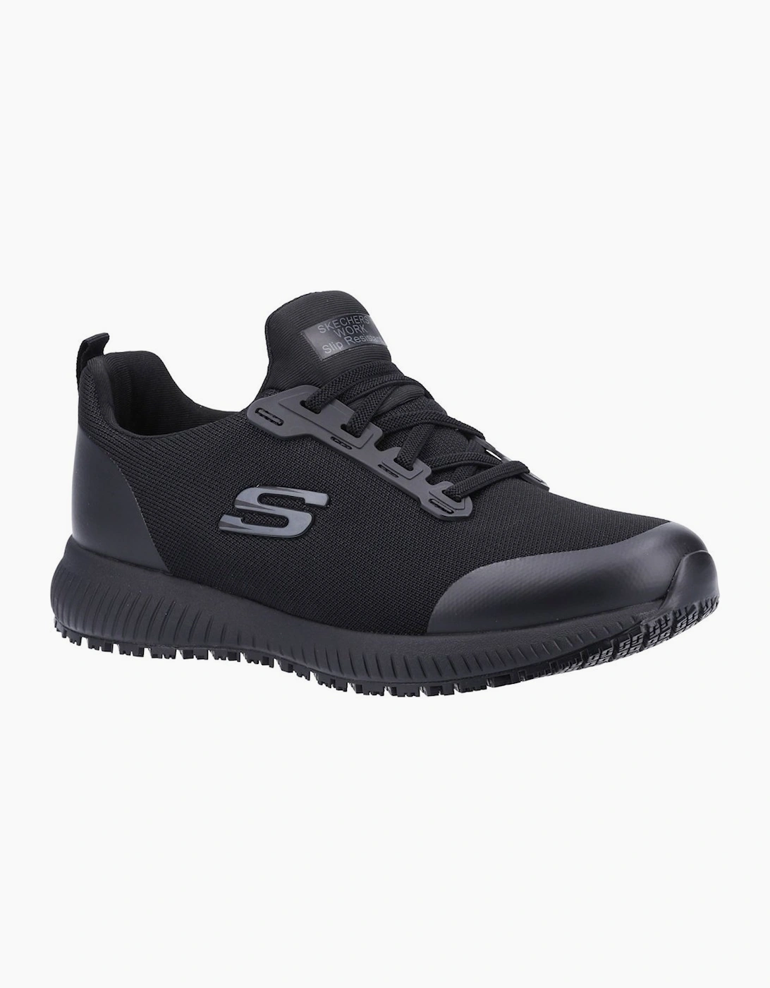 Skechers Women's Work Squad SR Wide Fit Trainers - Black - Size: 8
