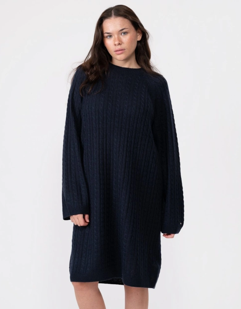 Cable Knit Womens Relaxed Jumper Dress