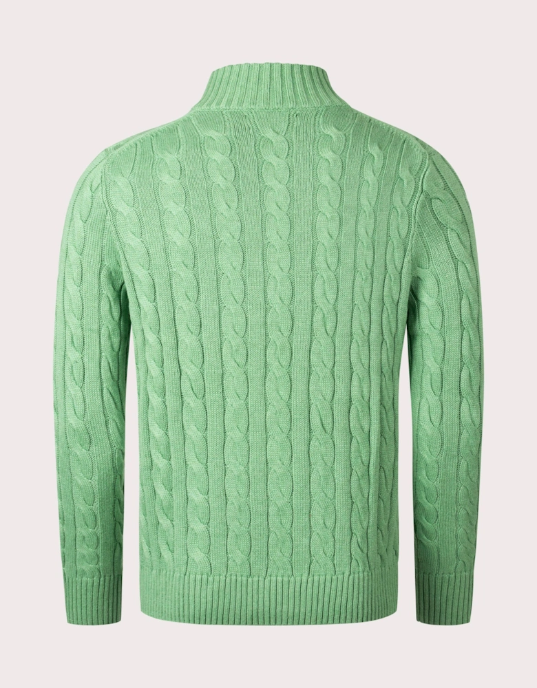 Cable Knit Quarter Zip Jumper
