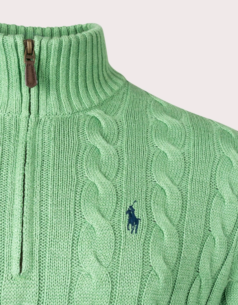 Cable Knit Quarter Zip Jumper