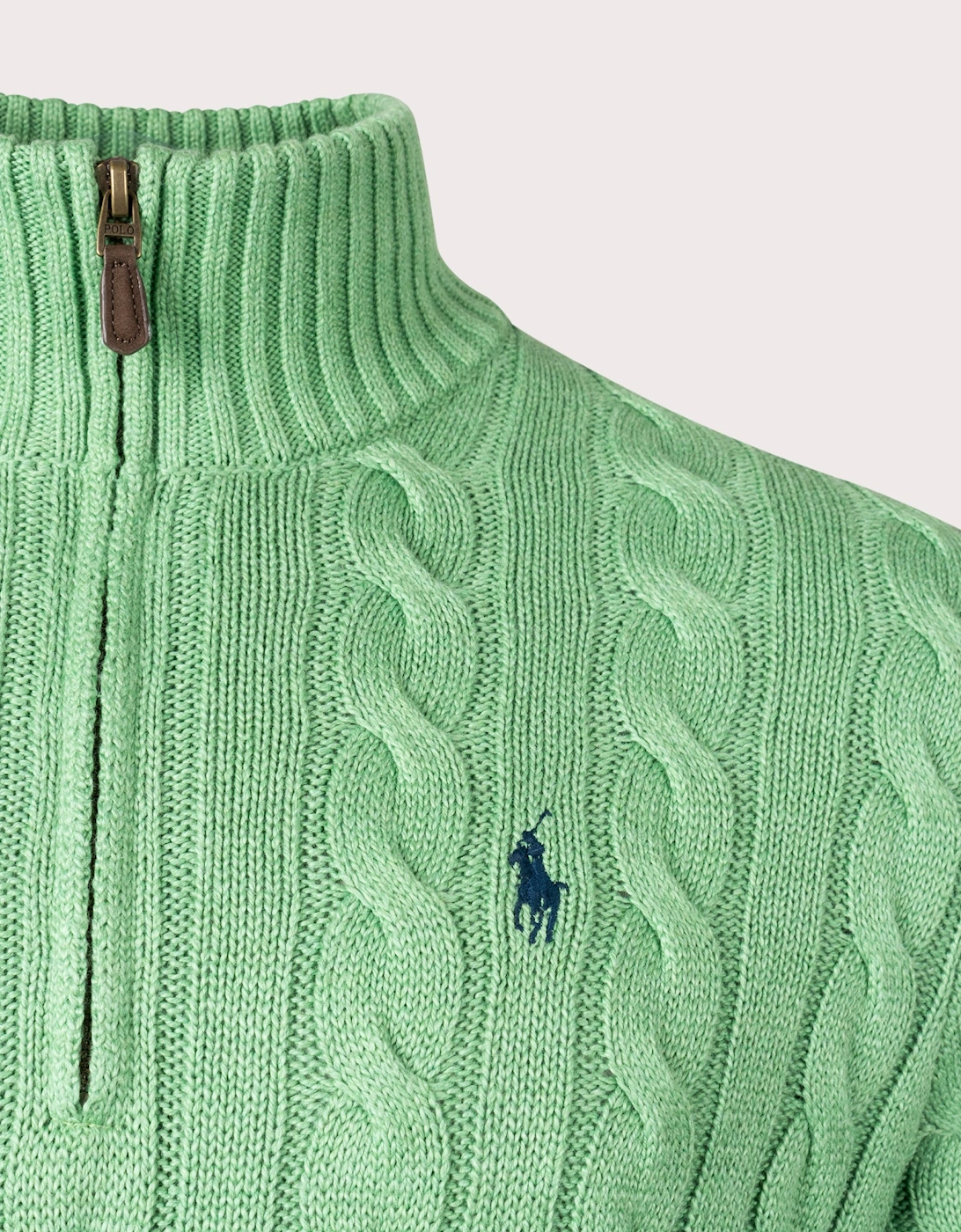 Cable Knit Quarter Zip Jumper