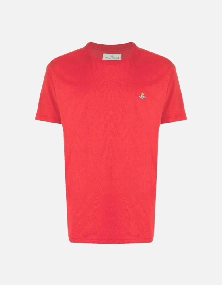 Classic Cotton Orb T-shirt Red