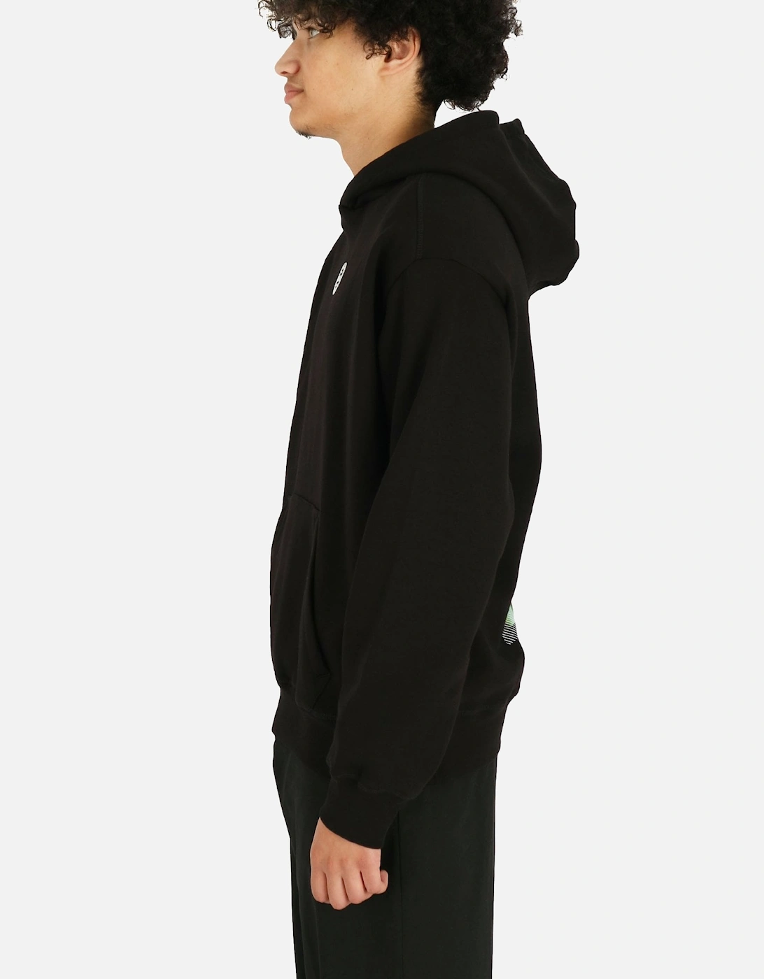 Paradiso Graphic Logo Pullover Hooded Black Sweatshirt
