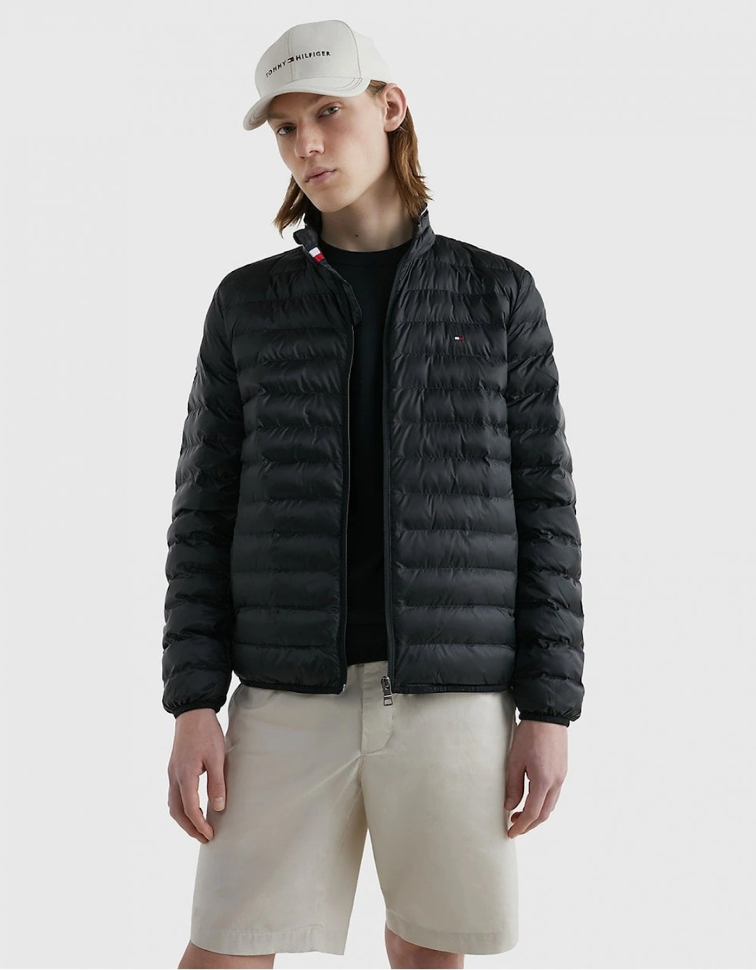Tommy Hilfiger Men's Black Core Packable Circular Jacket - - : 38/Regular M