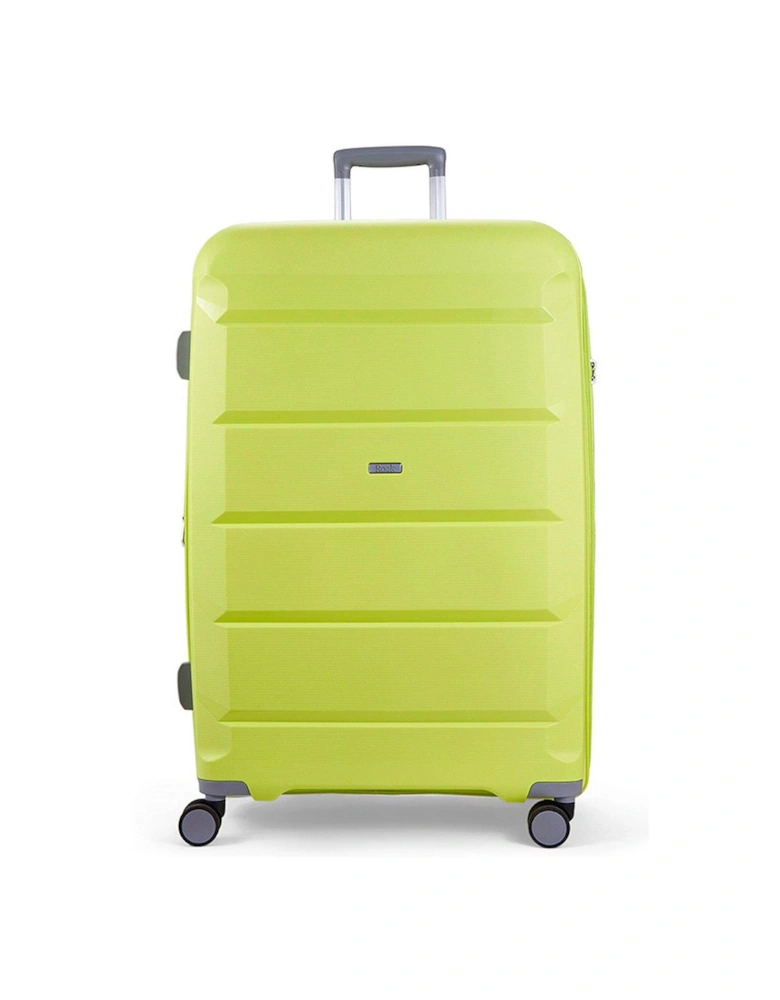 Tulum Hardshell 8-wheel spinner Large Suitcase -Lime/Grey