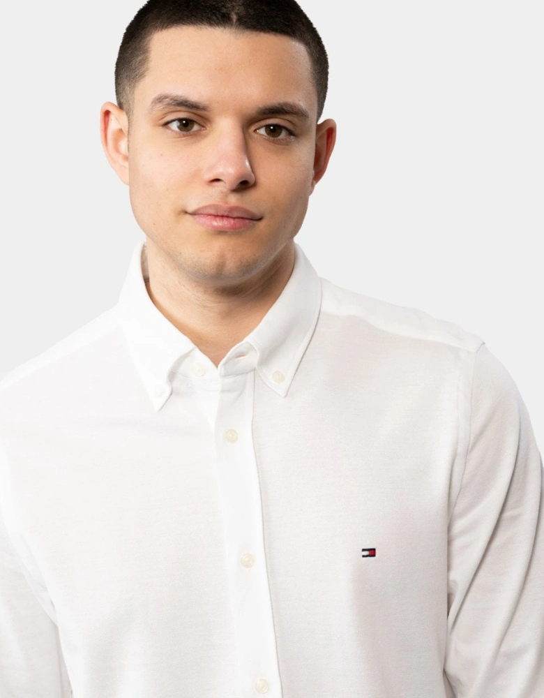1985 Knitted Long Sleeve Mens Slim Fit Shirt