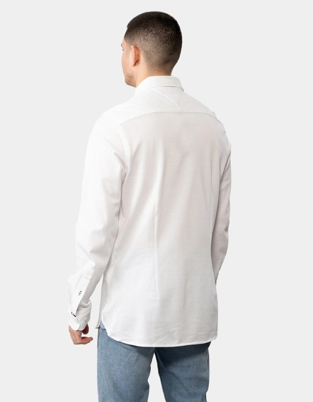 1985 Knitted Long Sleeve Mens Slim Fit Shirt