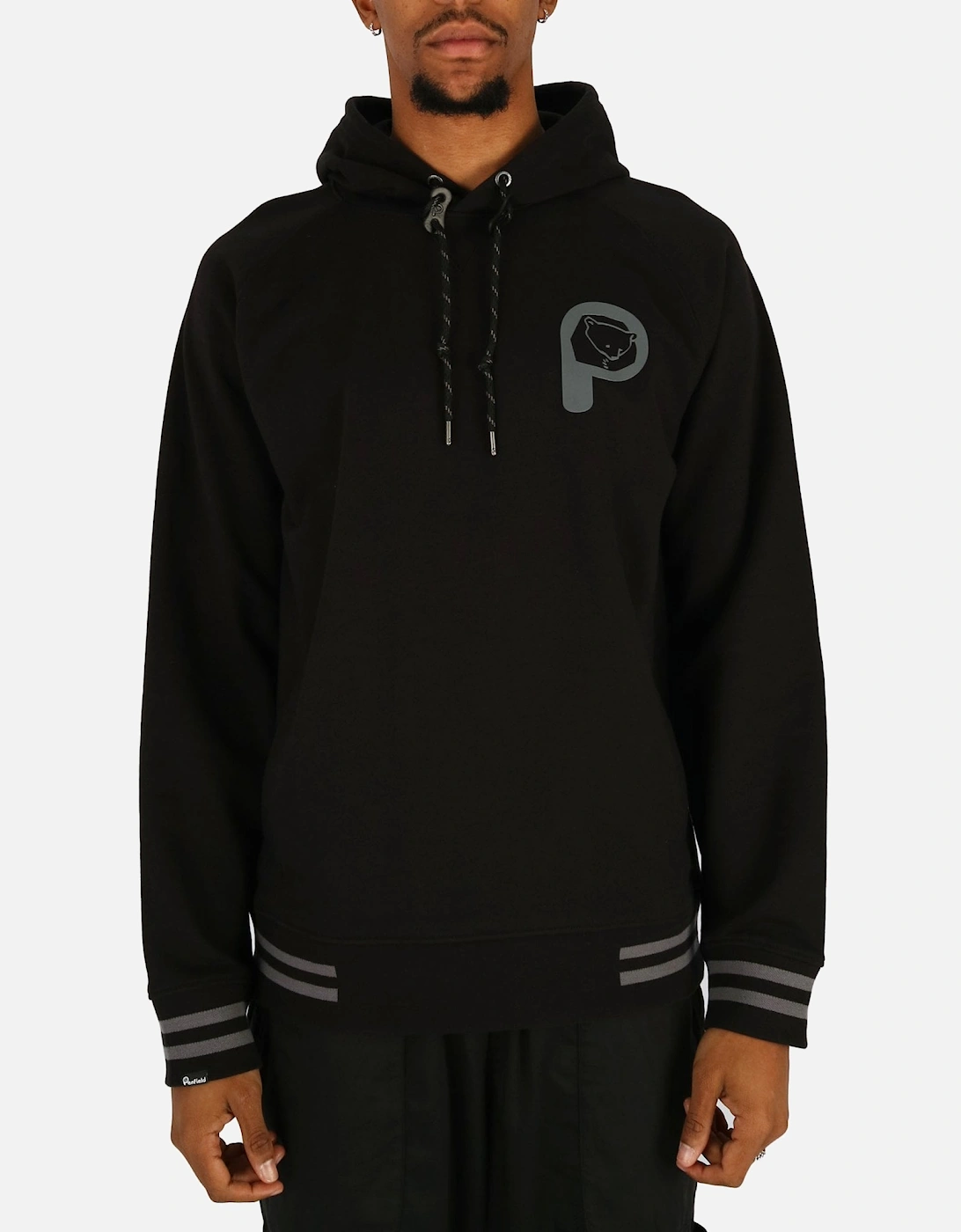 P Bear Pullover Black hooded Sweatshirt, 5 of 4