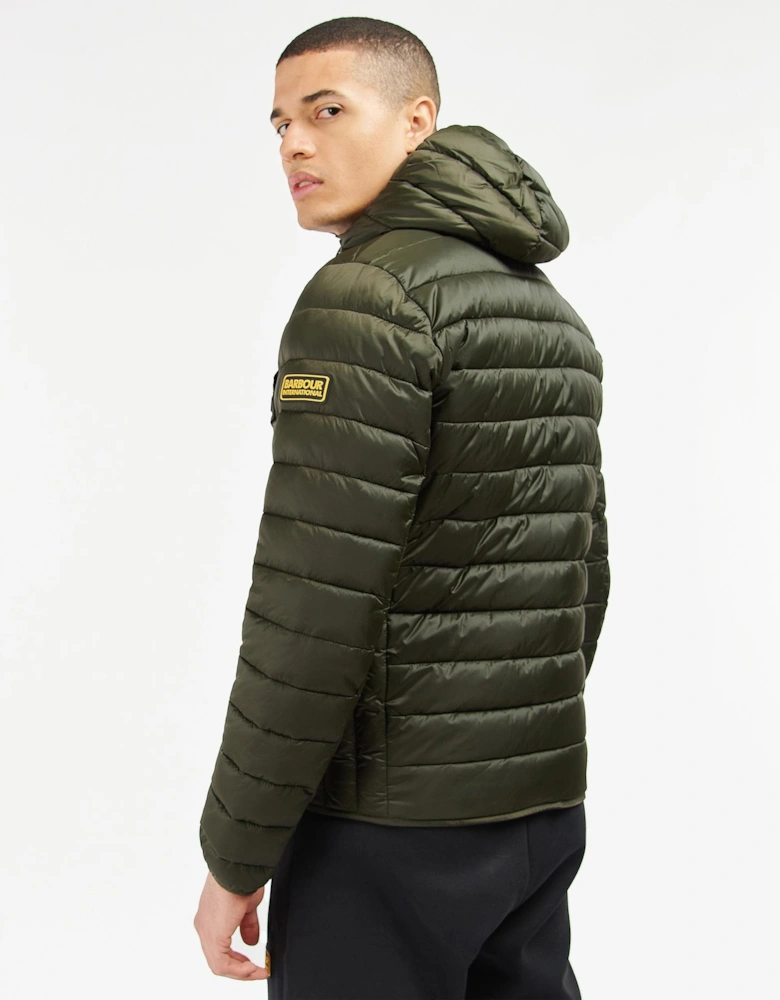 Racer Ouston Mens Hooded Quilted Jacket