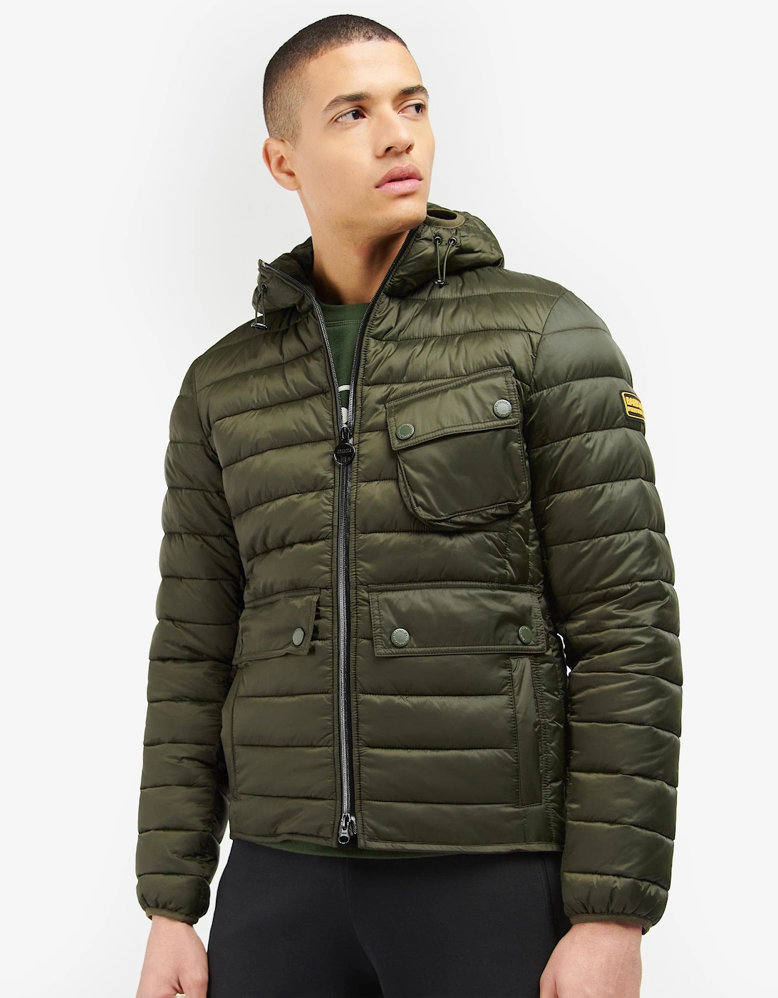 Racer Ouston Mens Hooded Quilted Jacket, 9 of 8