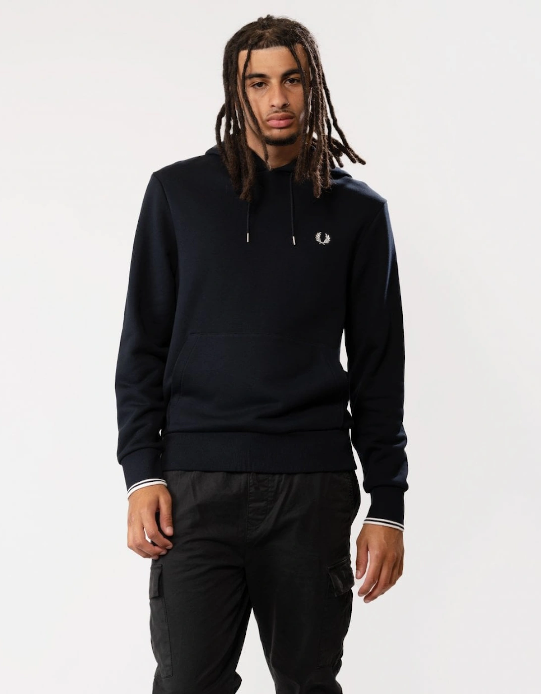 Mens Tipped Hooded Sweatshirt, 5 of 4