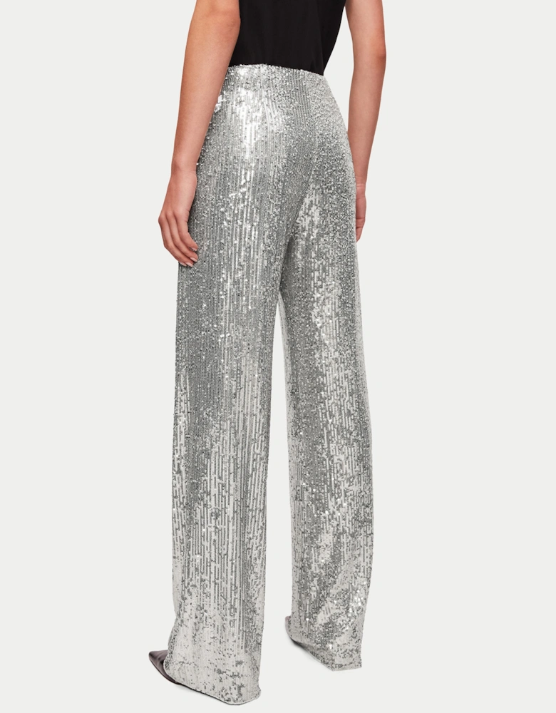 Sequin Palazzo | Pewter