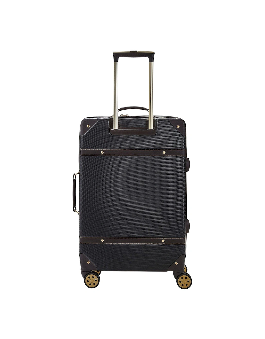 Vintage Medium 8-Wheel Suitcase - Black