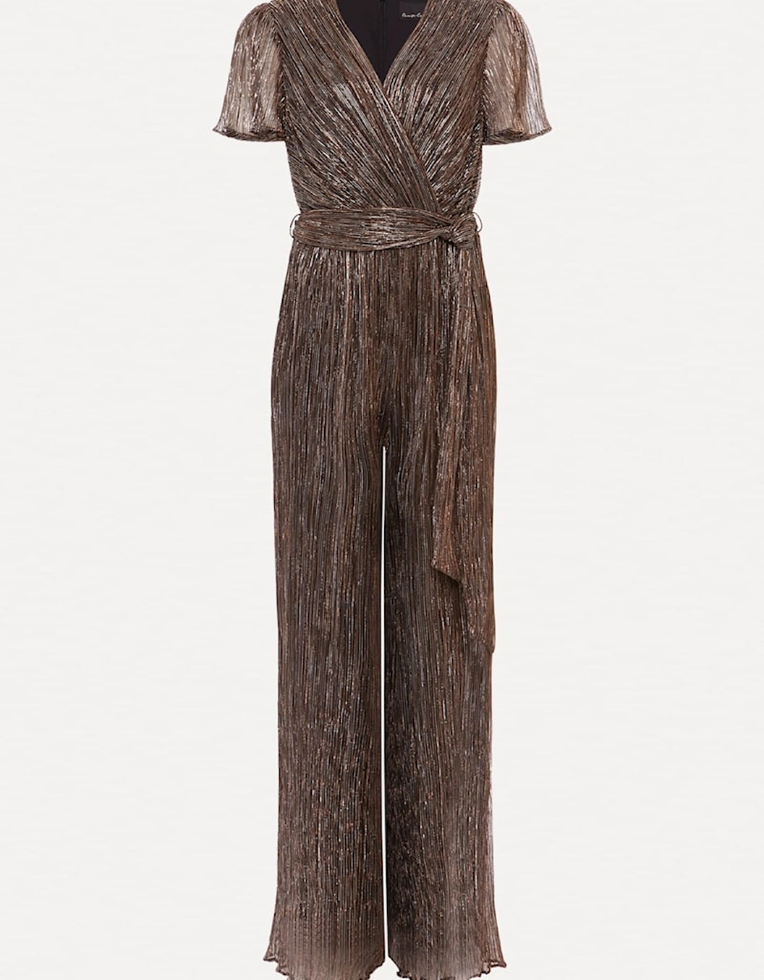 Stella Bronze Plisse Wide Leg Jumpsuit