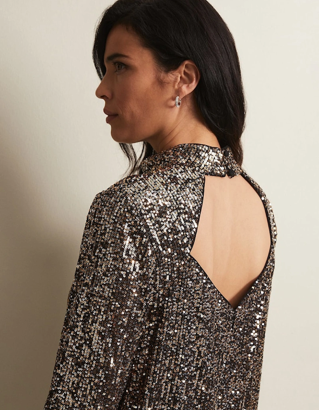 Jemima Sequin Shift Mini Dress