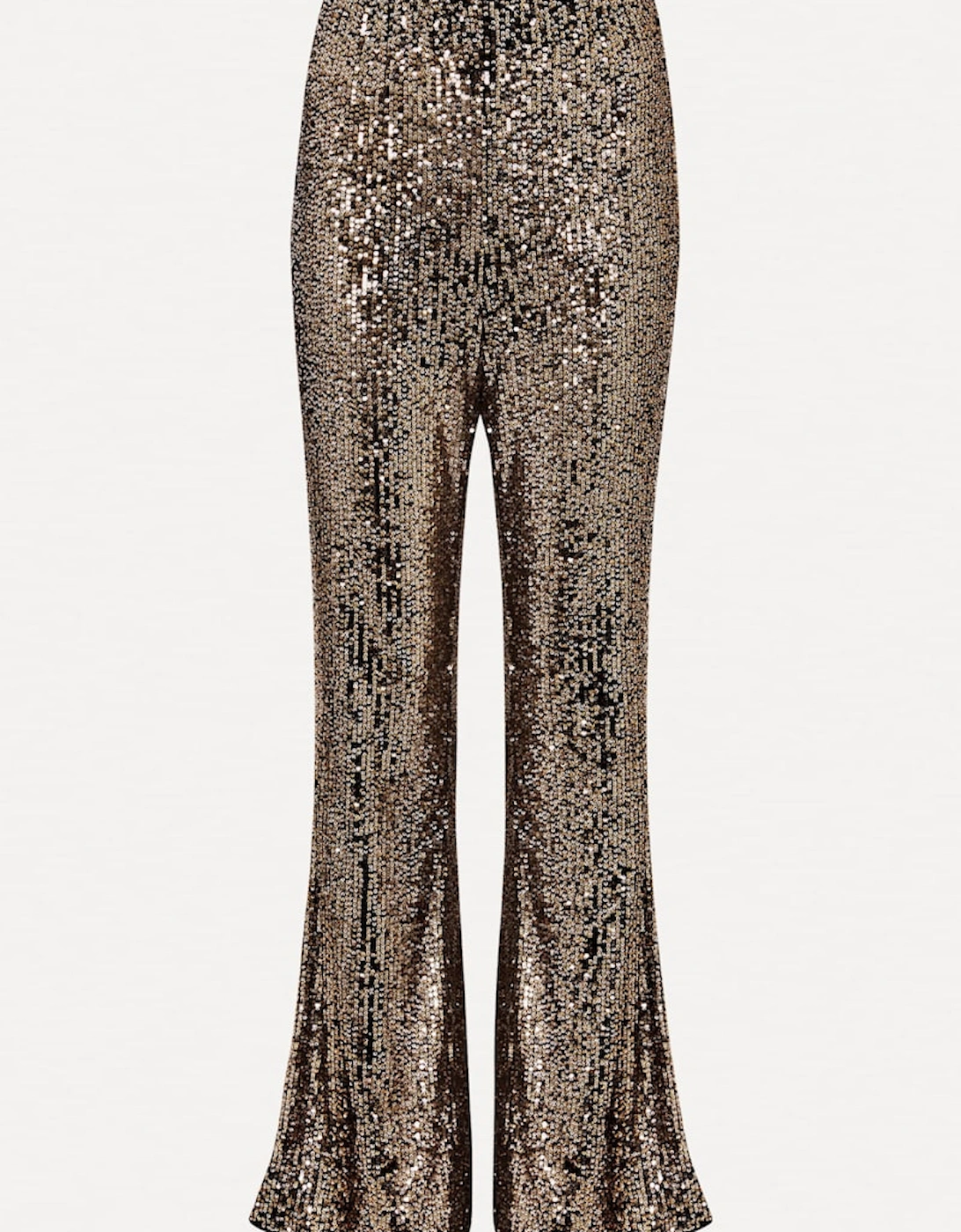 Karmia Gold Sequin Flared Trousers