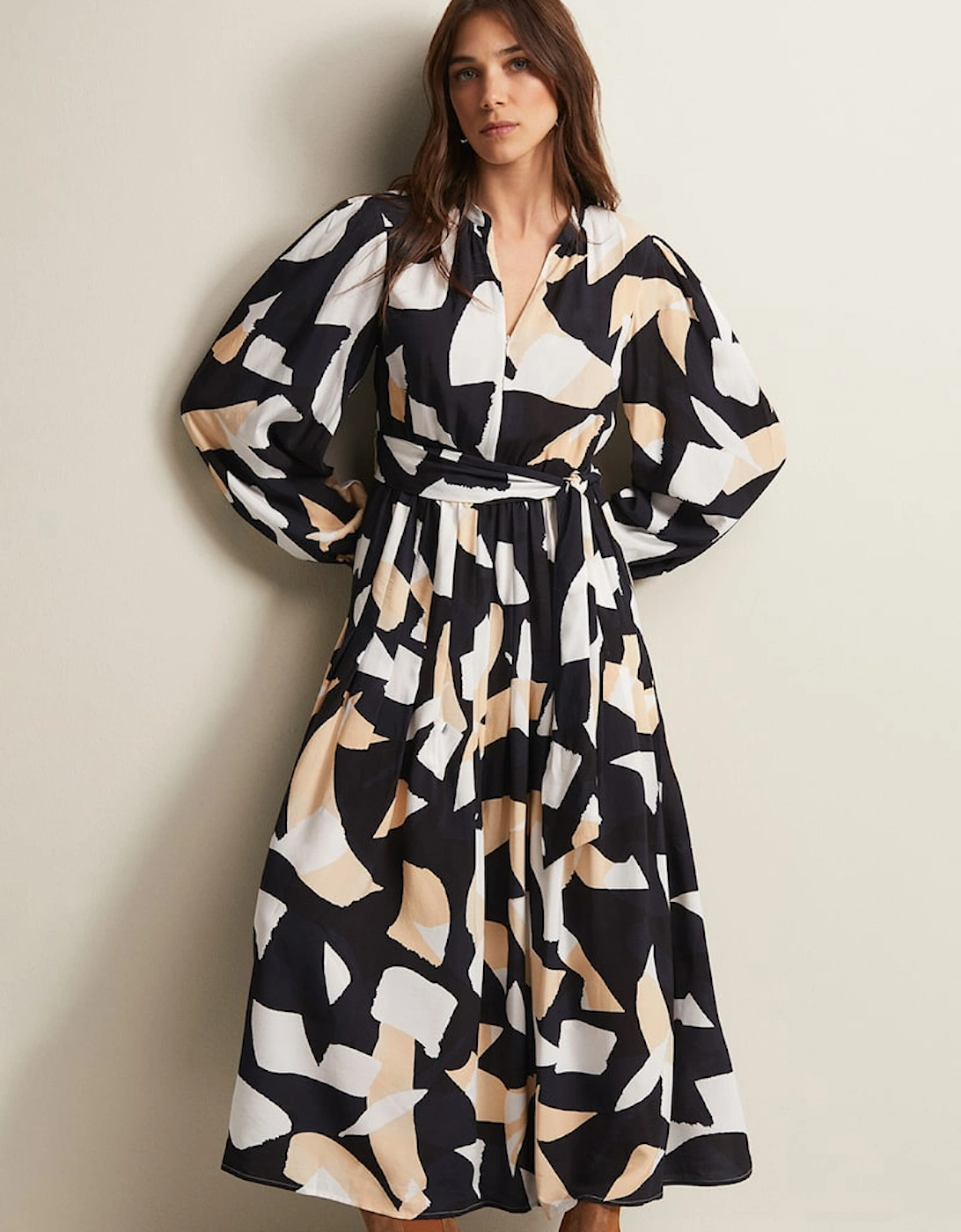 Callie Abstract Midi Dress