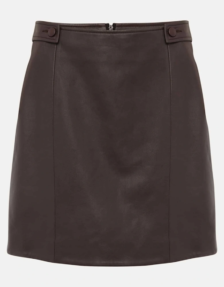 Nadine Leather A-Line Skirt