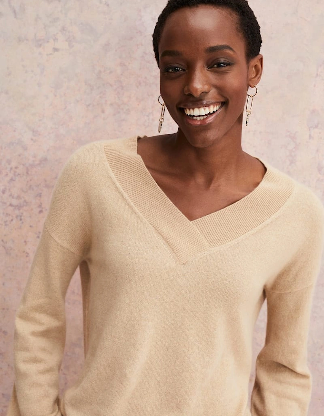 Ophelia Wool Cashmere V Neck Jumper