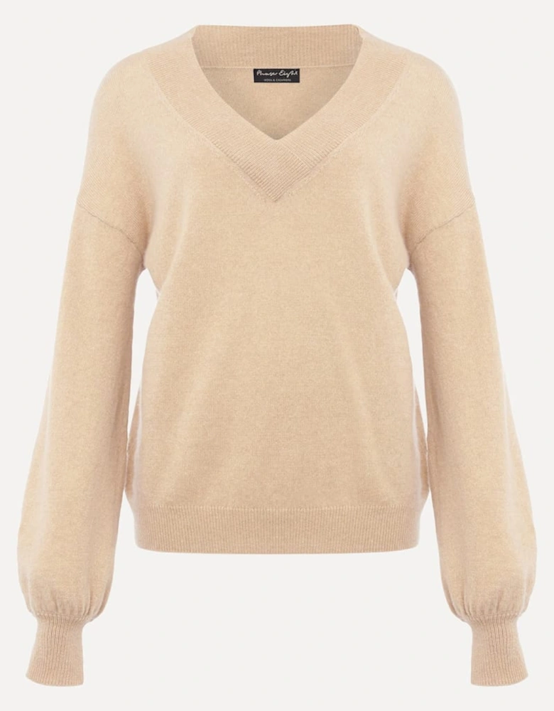 Ophelia Wool Cashmere V Neck Jumper