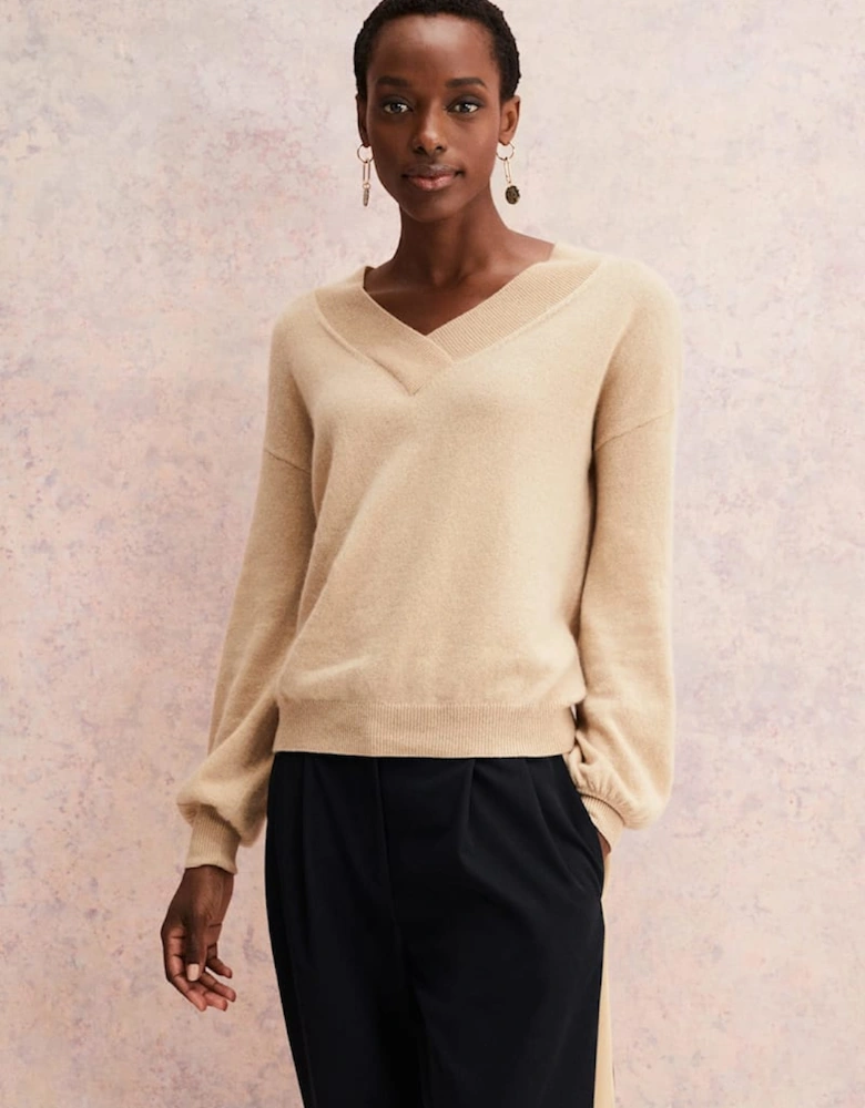 Ophelia Wool Cashmere V Neck Jumper