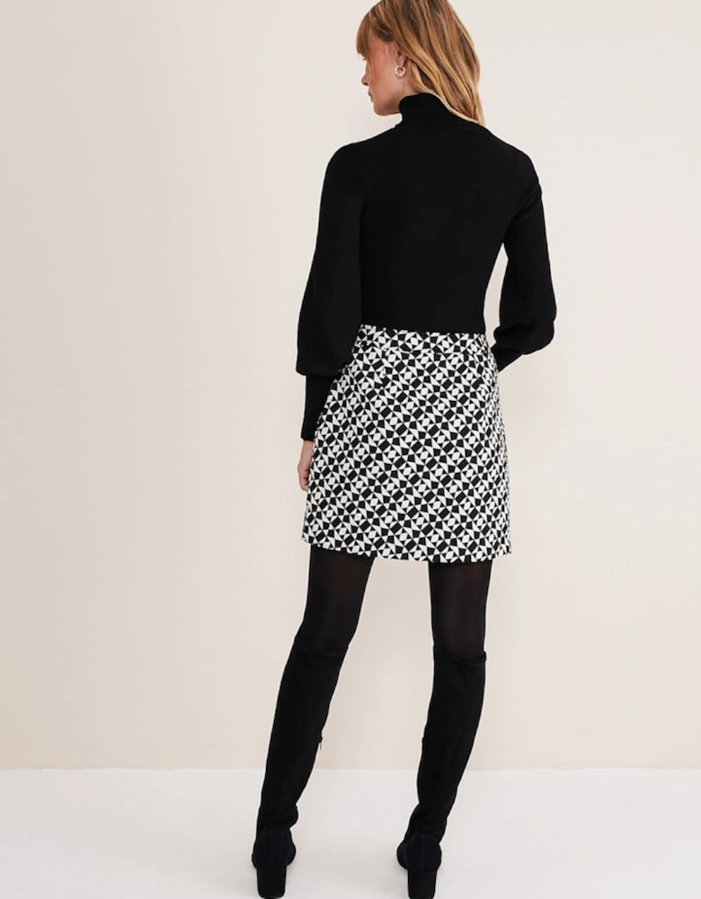 Bregitta Geo Mini Jacquard Skirt