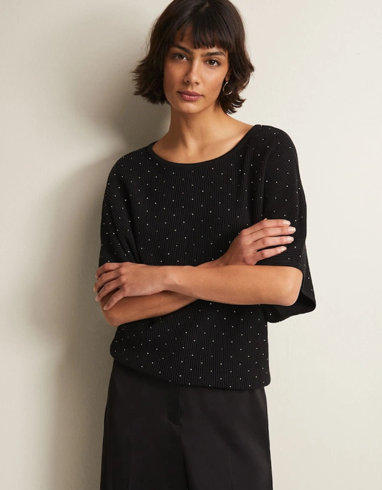 Gill Black Embellished Jumper