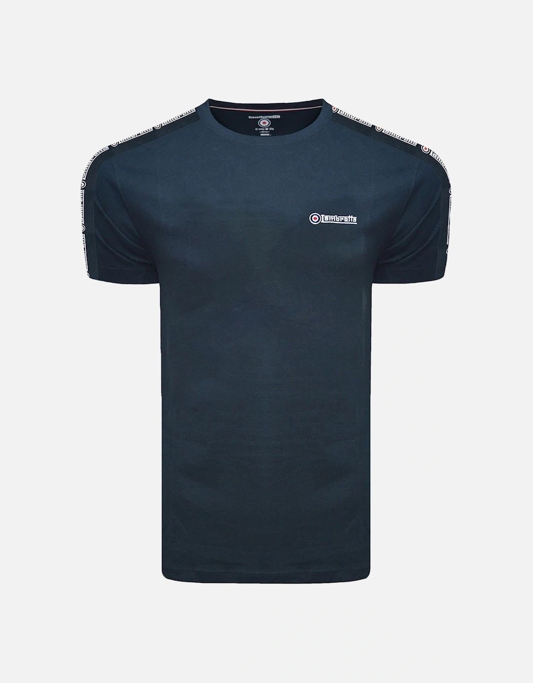 Mens Taped Sleeve Cotton T-Shirt