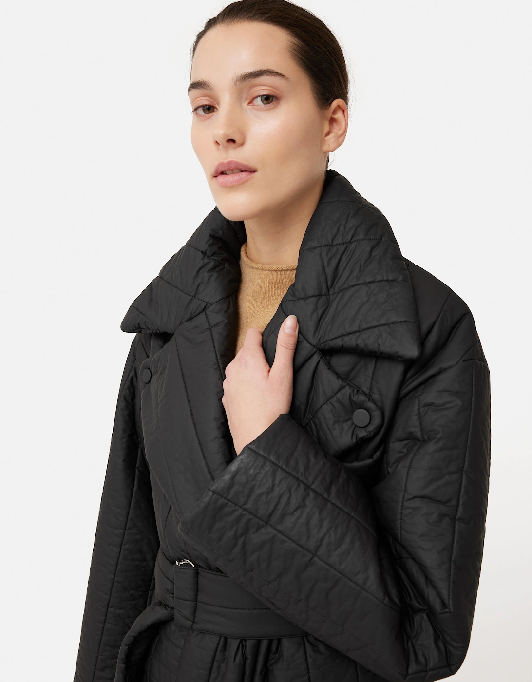 Freya Quilted Puffer Coat | Black