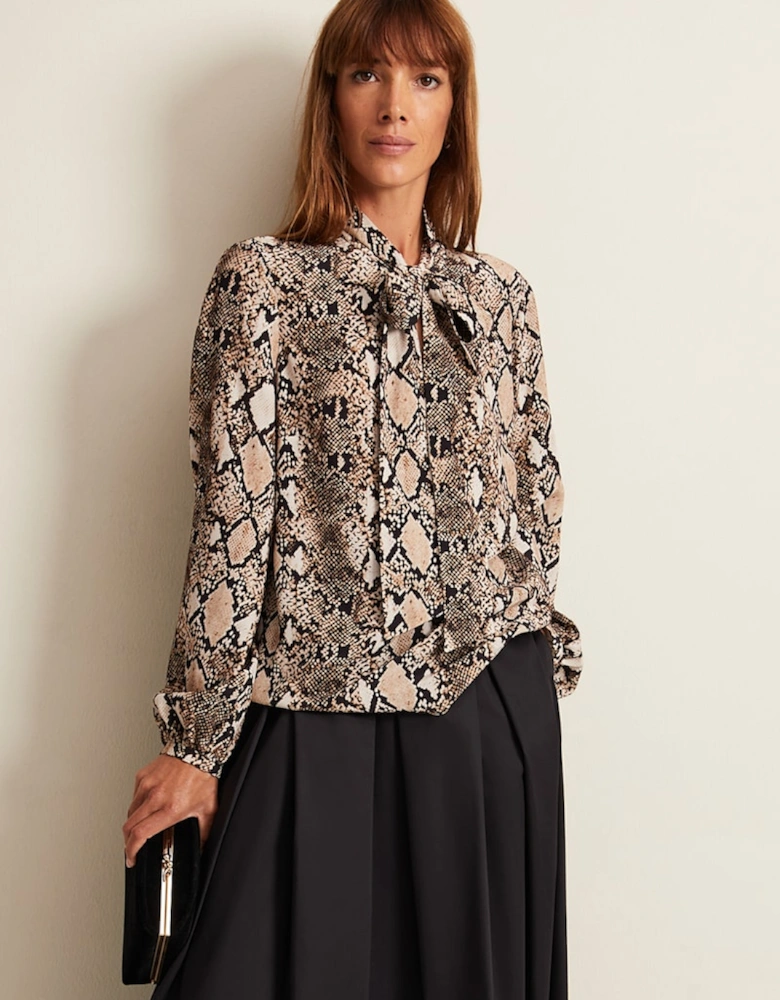 Semira Snake Tie Blouse